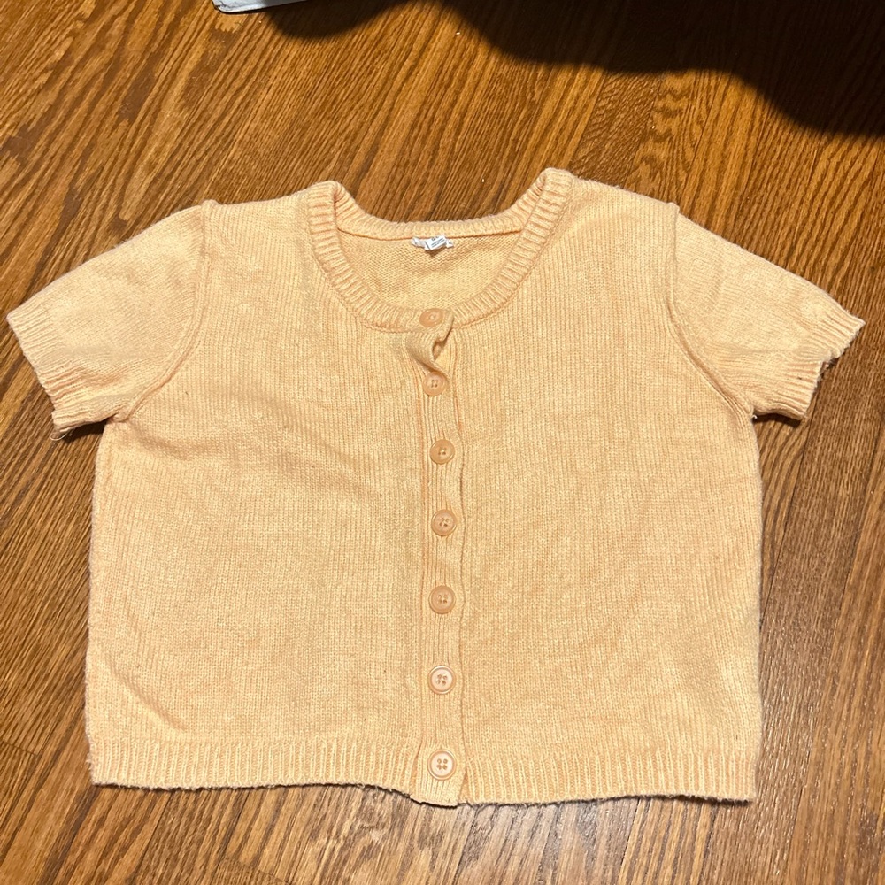 Orange button up garage shirt
